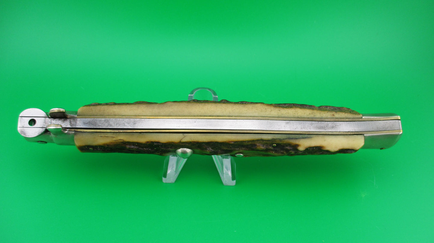 MADE IN ITALY INOXID 33cm Italian Picklock STAG Vintage automatic knife