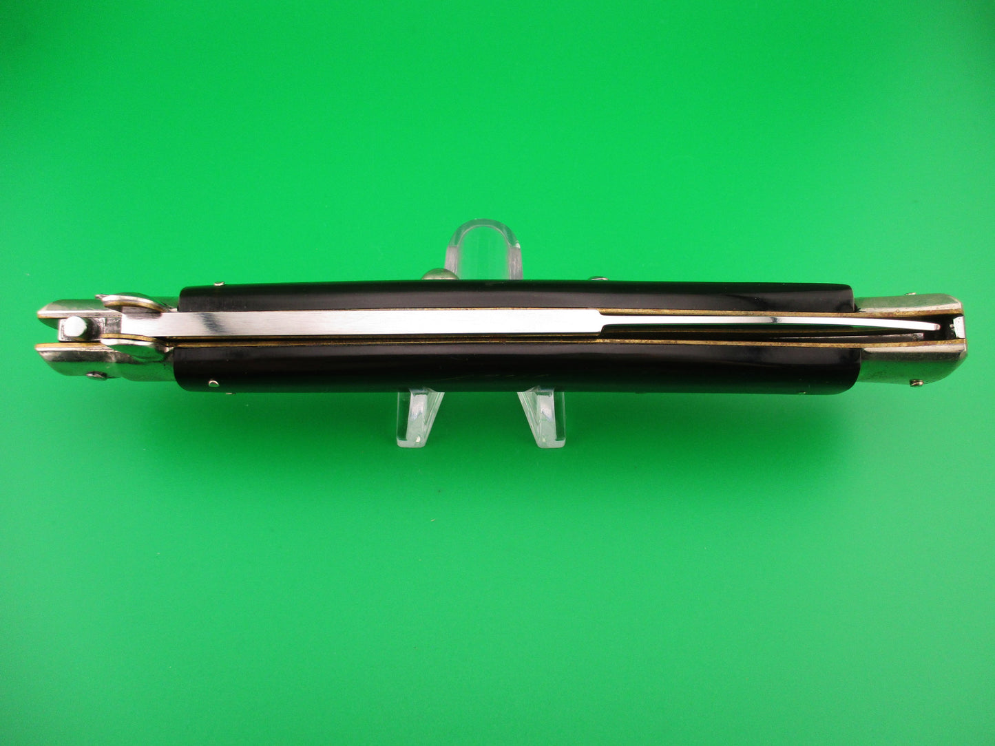 AGA CAMPOLIN 33cm Picklock Stiletto Brown streaked horn NOS automatic knife