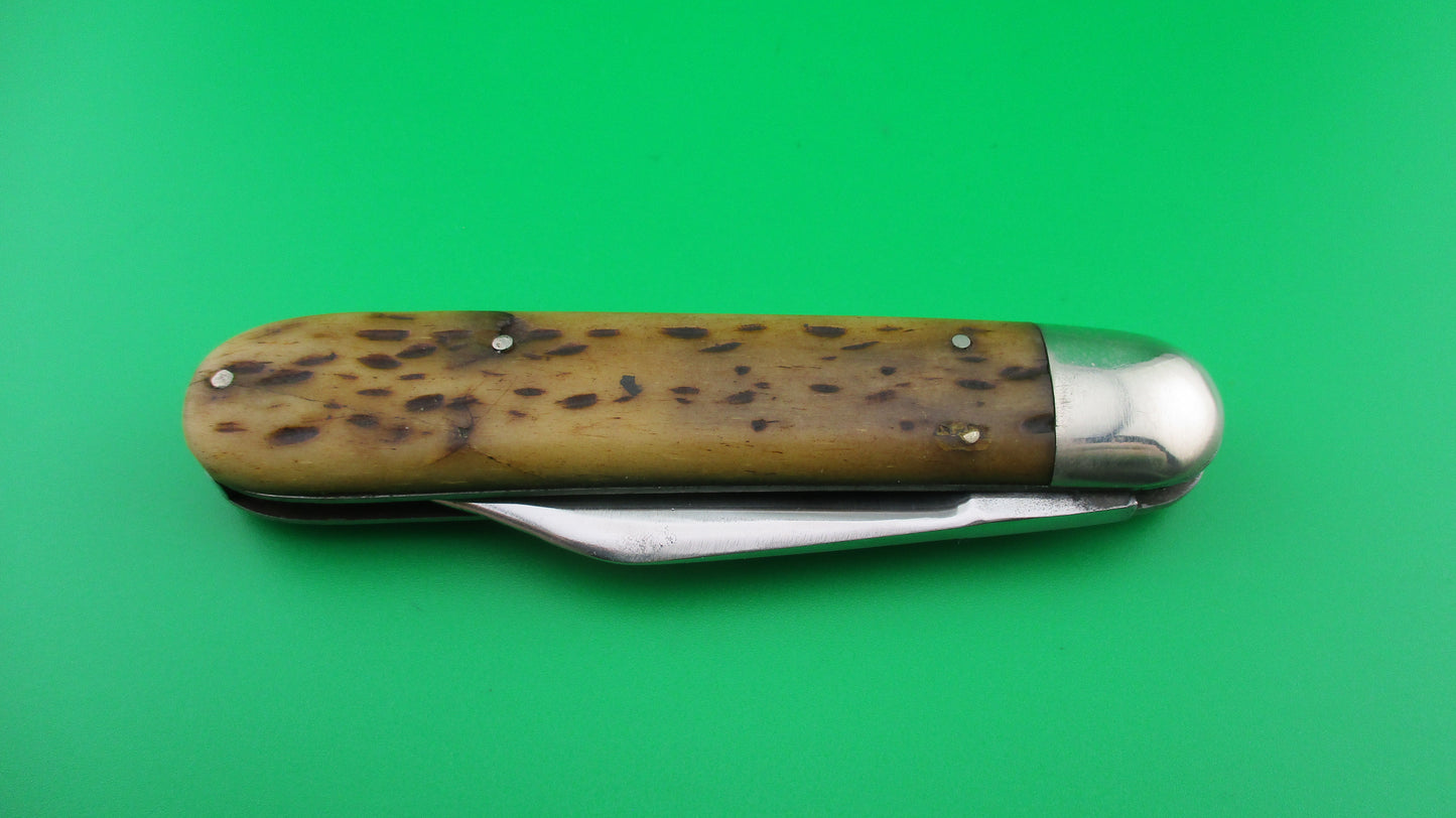 z Press Button Knife Co Business Clip blade picked bone switchblade knife