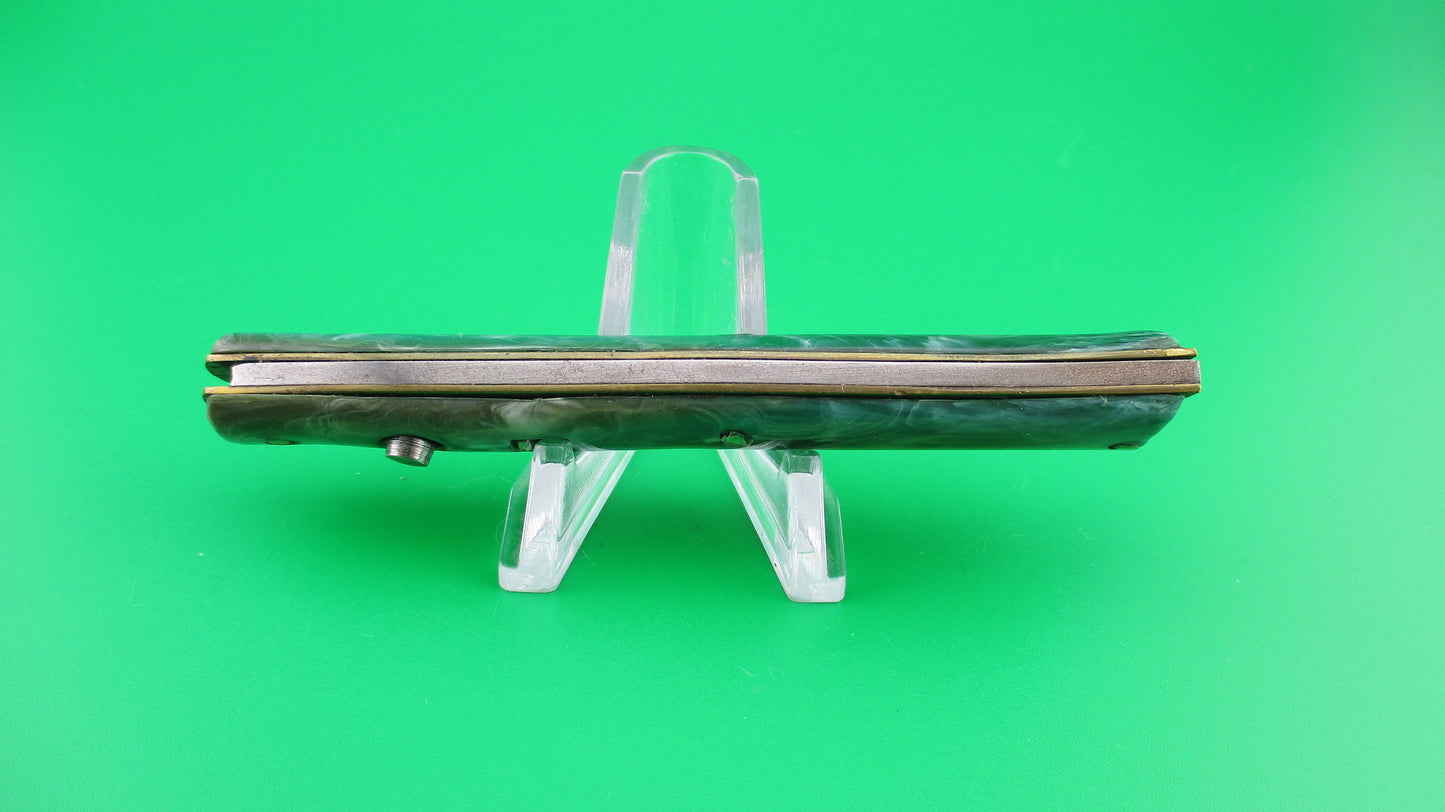 z Edgemaster Fishtail Green Swirl 1950s American switchblade knife