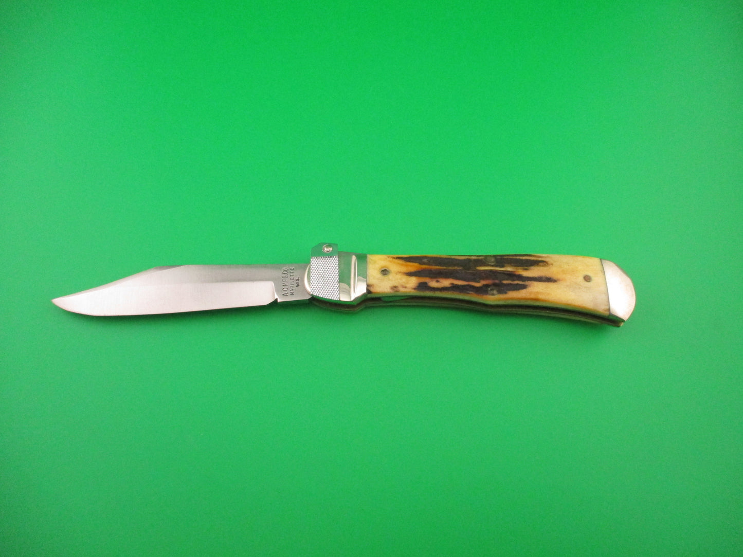 Aerial AC MFG Co Marinette, WIS Stag Lever K112 switchblade knife