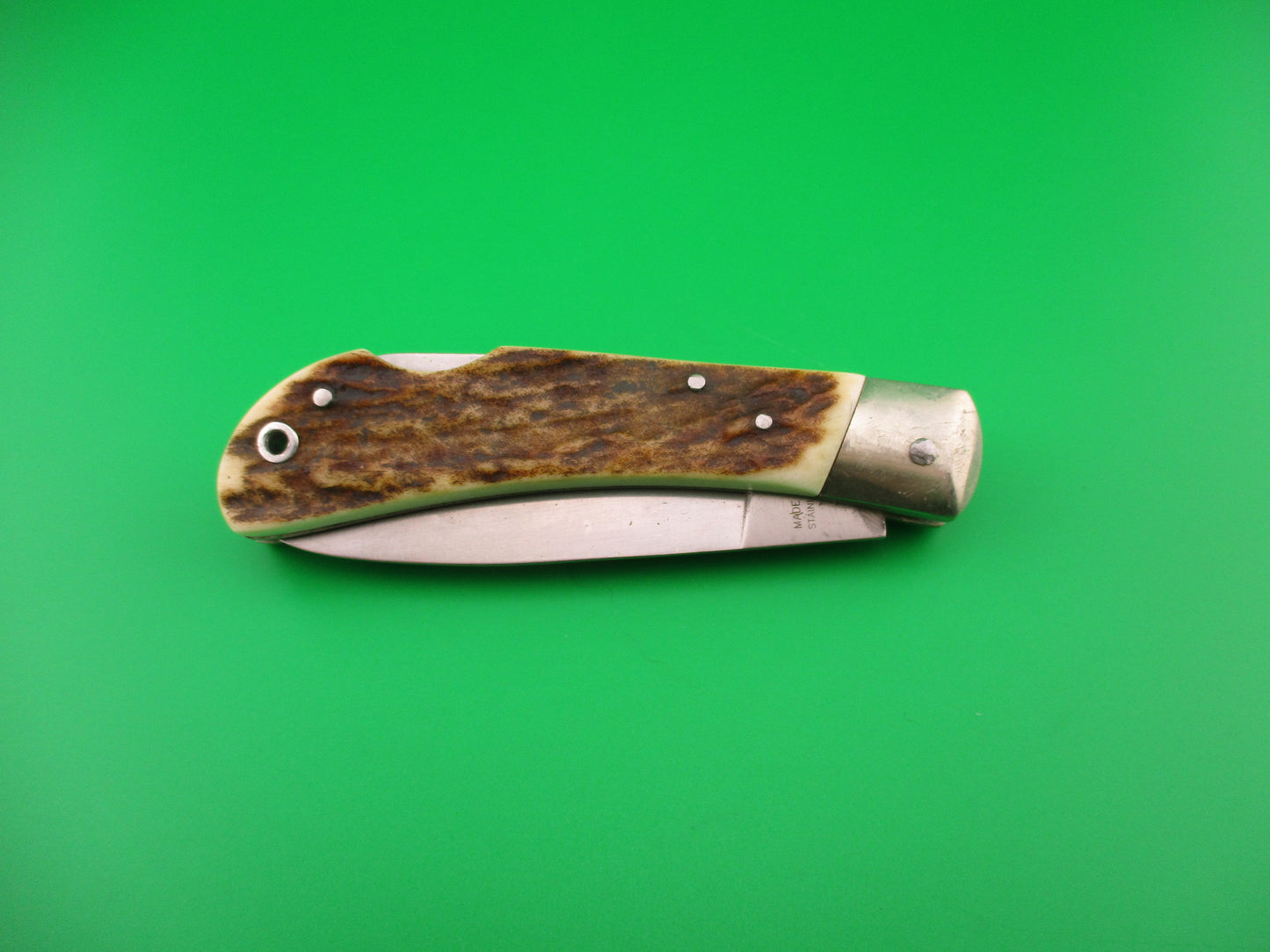 AKC MADE IN ITALY STAINLESS STEEL 18cm Italian Stag Speed Hunter First Run automatic knife