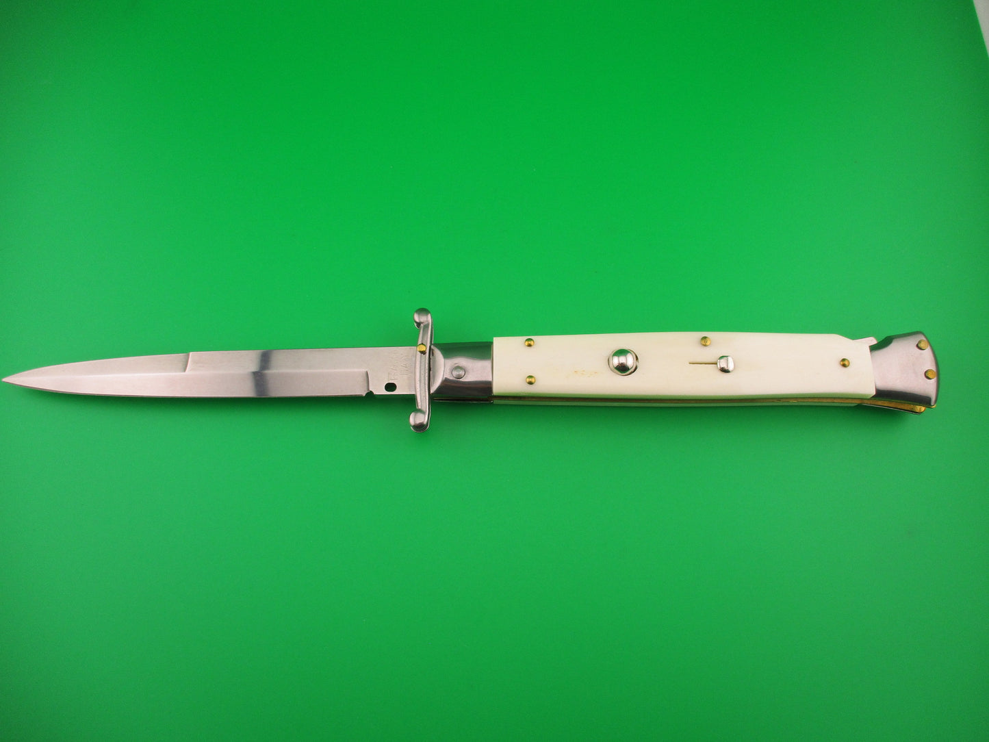 FRANK B ITALY 28cm Italian Swing Guard Ivory Camel bone automatic knife
