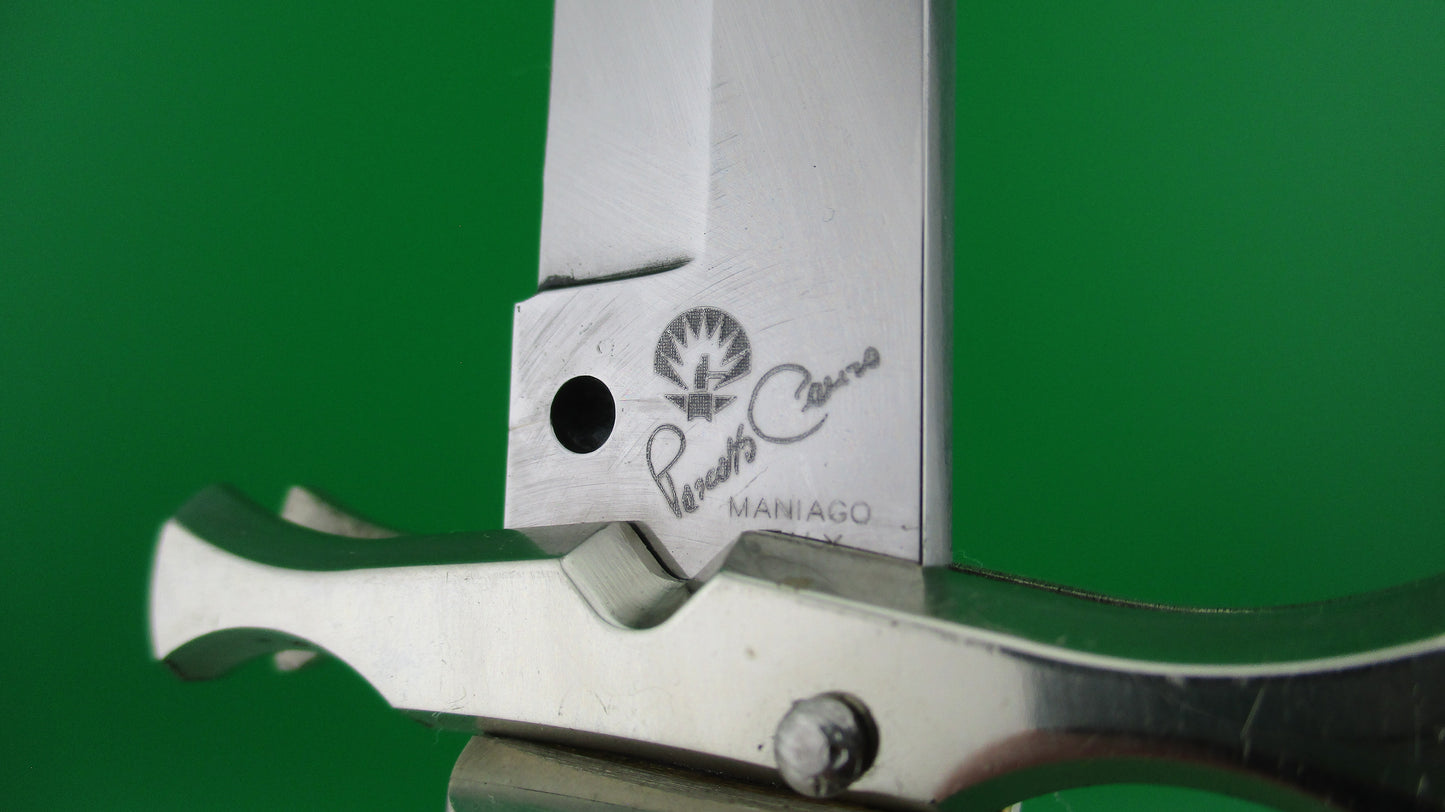 z AGA CAMPOLIN MANIAGO ITALY 2020 33cm Italian Batwing Stag Oval Button switchblade