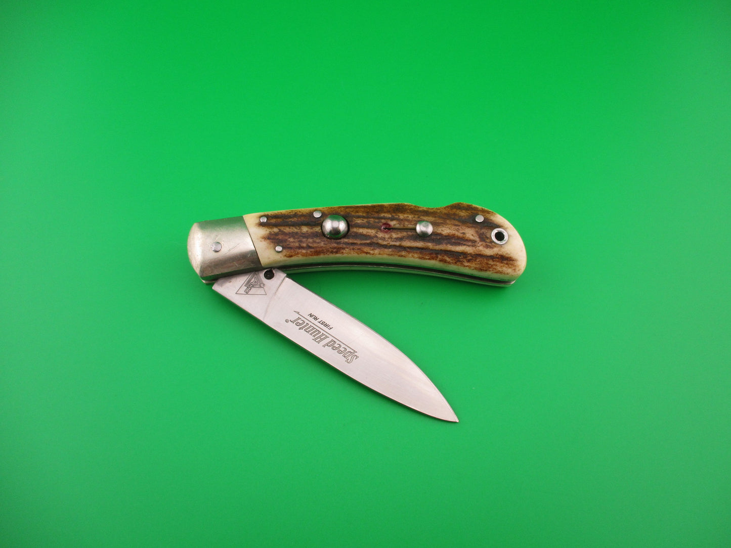 AKC MADE IN ITALY STAINLESS STEEL 18cm Italian Stag Speed Hunter First Run automatic knife