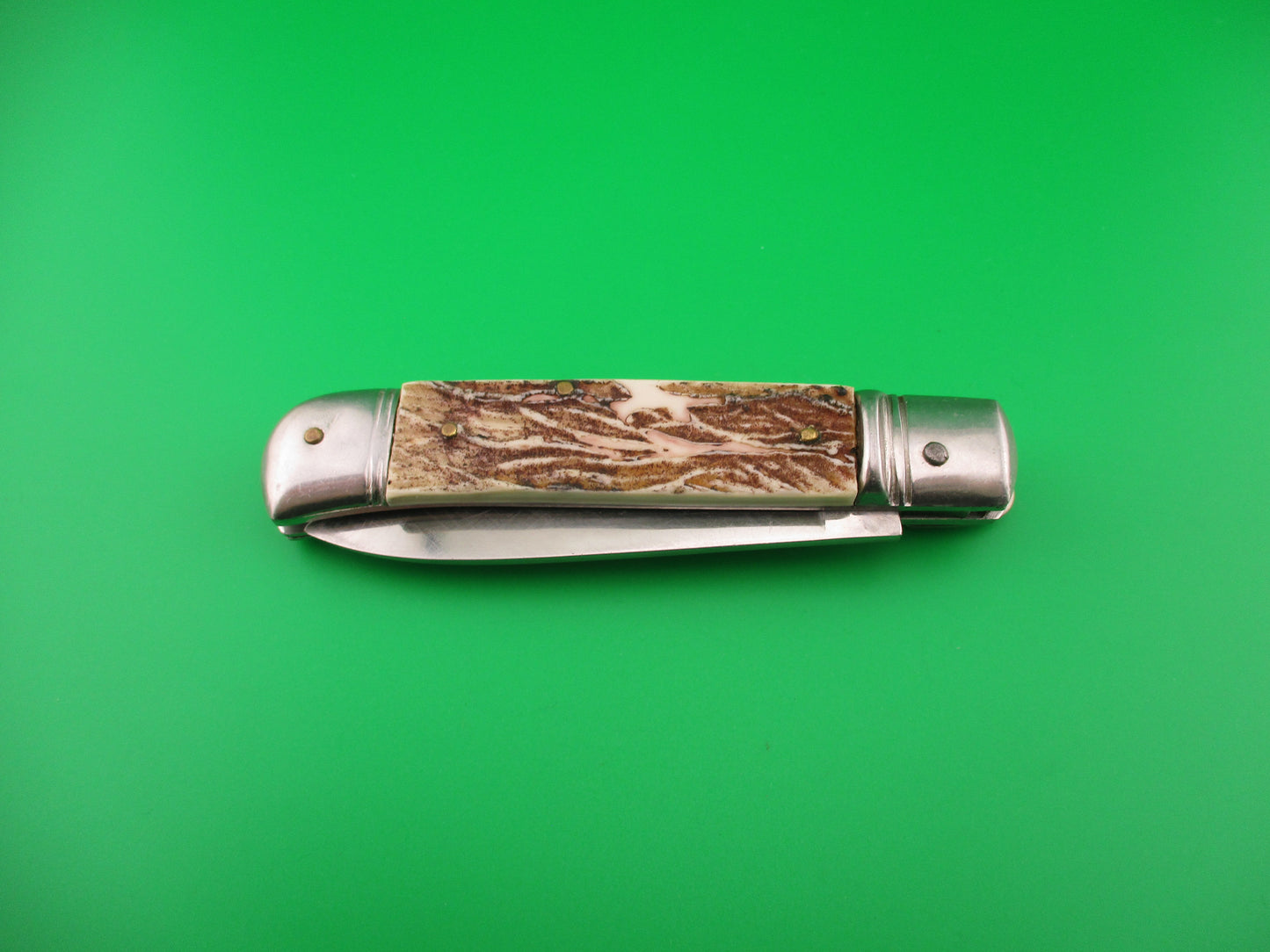 Rostfrei 20cm Italian Faux Stag lever vintage automatic knife