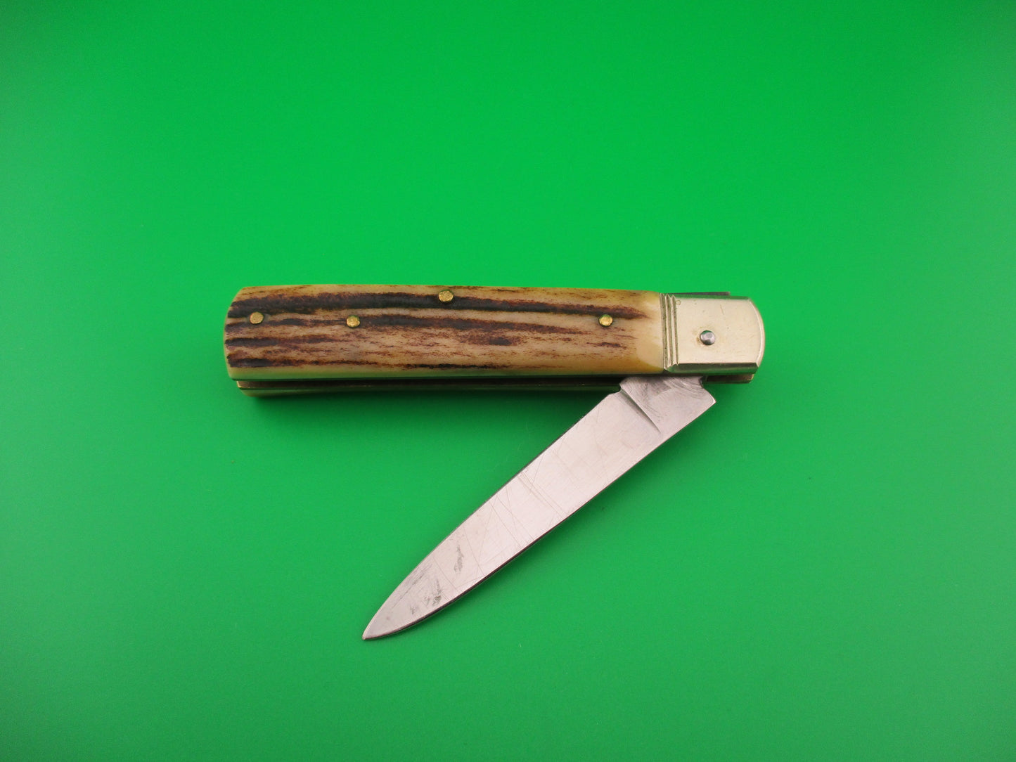 Hubertus SOLINGEN 9cm German Stag Lever Slim line automatic knife