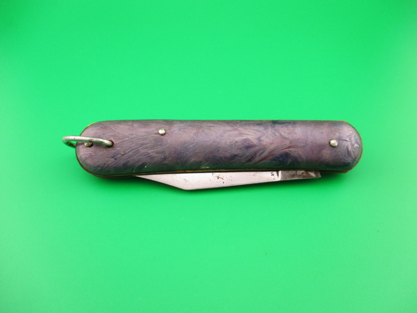 Edgemaster Fatjack Purple swirl vintage 1950 switchblade knife