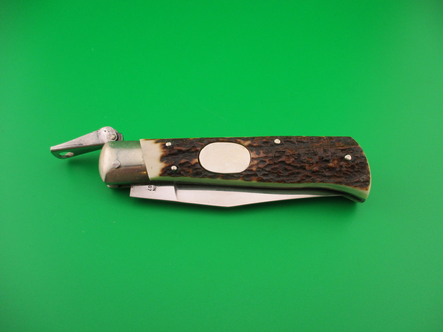 z AGA CAMPOLIN 1947-2007 20cm Italian Stag Camper Oval button fulcrum release automatic
