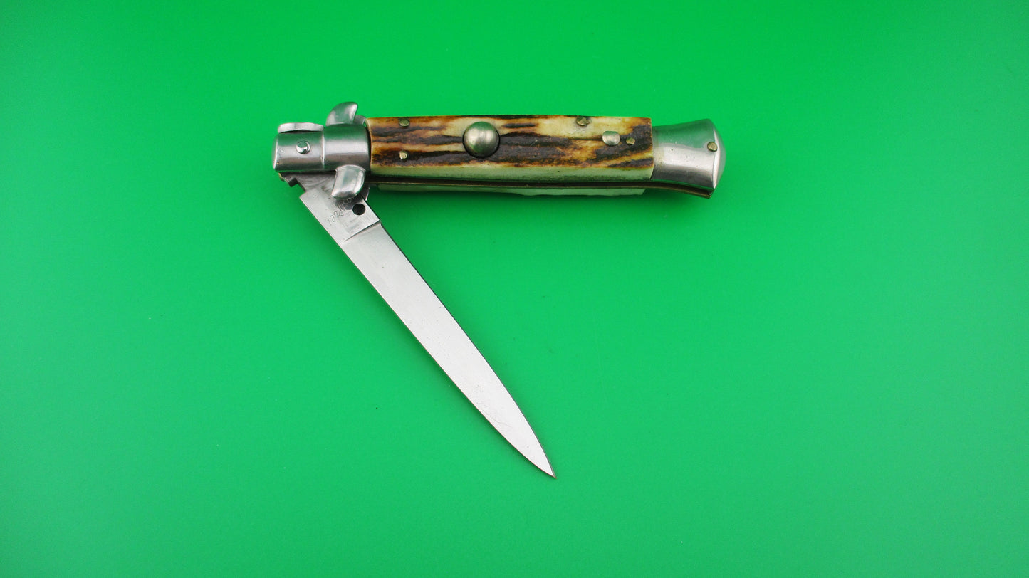 Rostfrei (slant) 20cm Italian Stiletto Stag Rosa Uliana Primo automatic knife