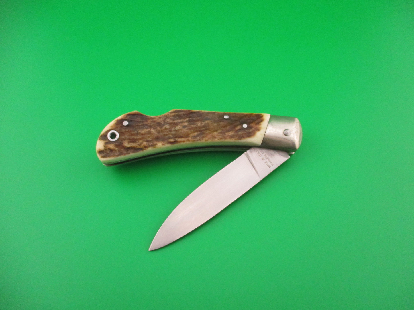 AKC MADE IN ITALY STAINLESS STEEL 18cm Italian Stag Speed Hunter First Run automatic knife