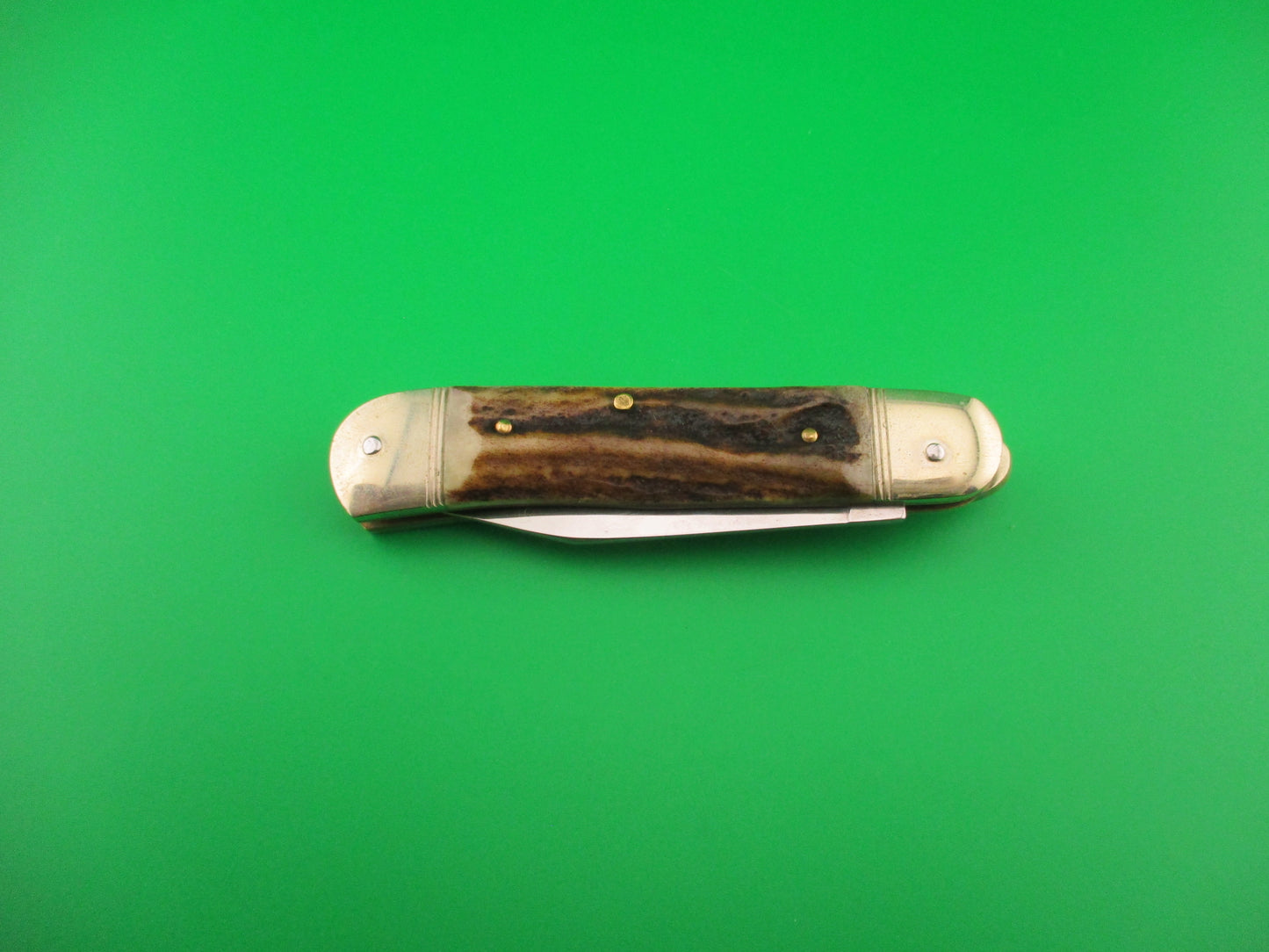 Hubertus Liliput 8cm German Lever Stag vintage automatic knife