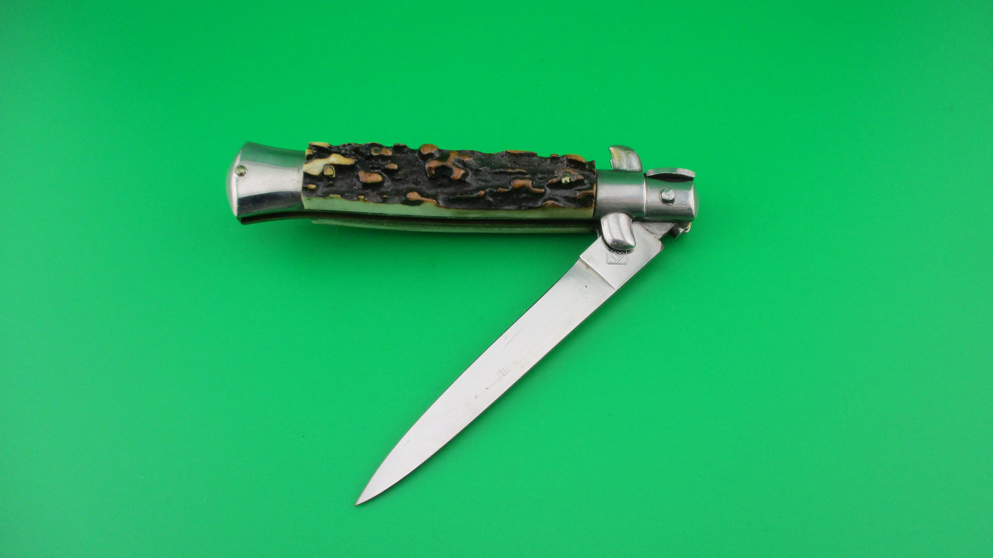 Rostfrei (slant) 20cm Italian Stiletto Stag Rosa Uliana Primo automatic knife