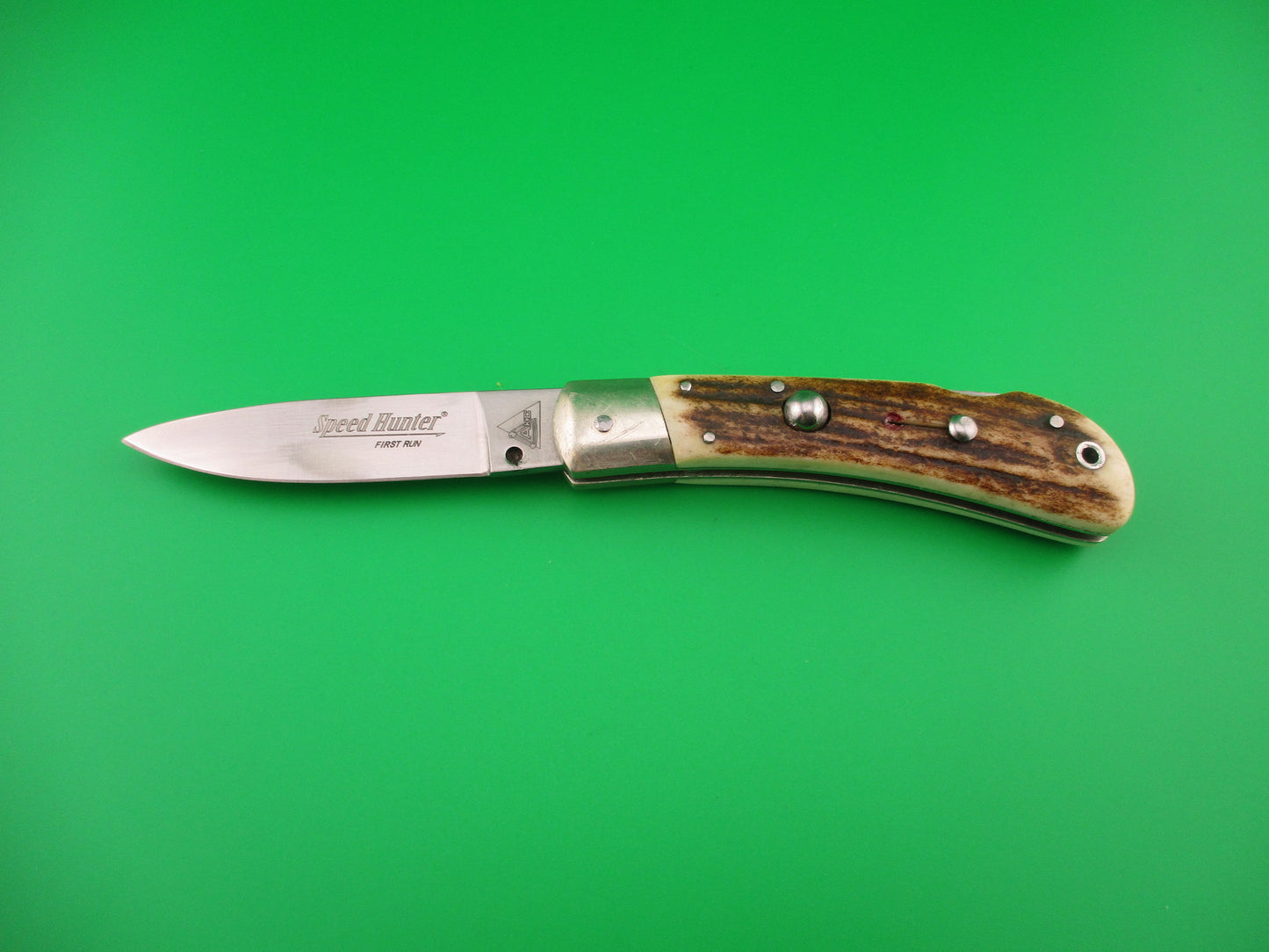 AKC MADE IN ITALY STAINLESS STEEL 18cm Italian Stag Speed Hunter First Run automatic knife