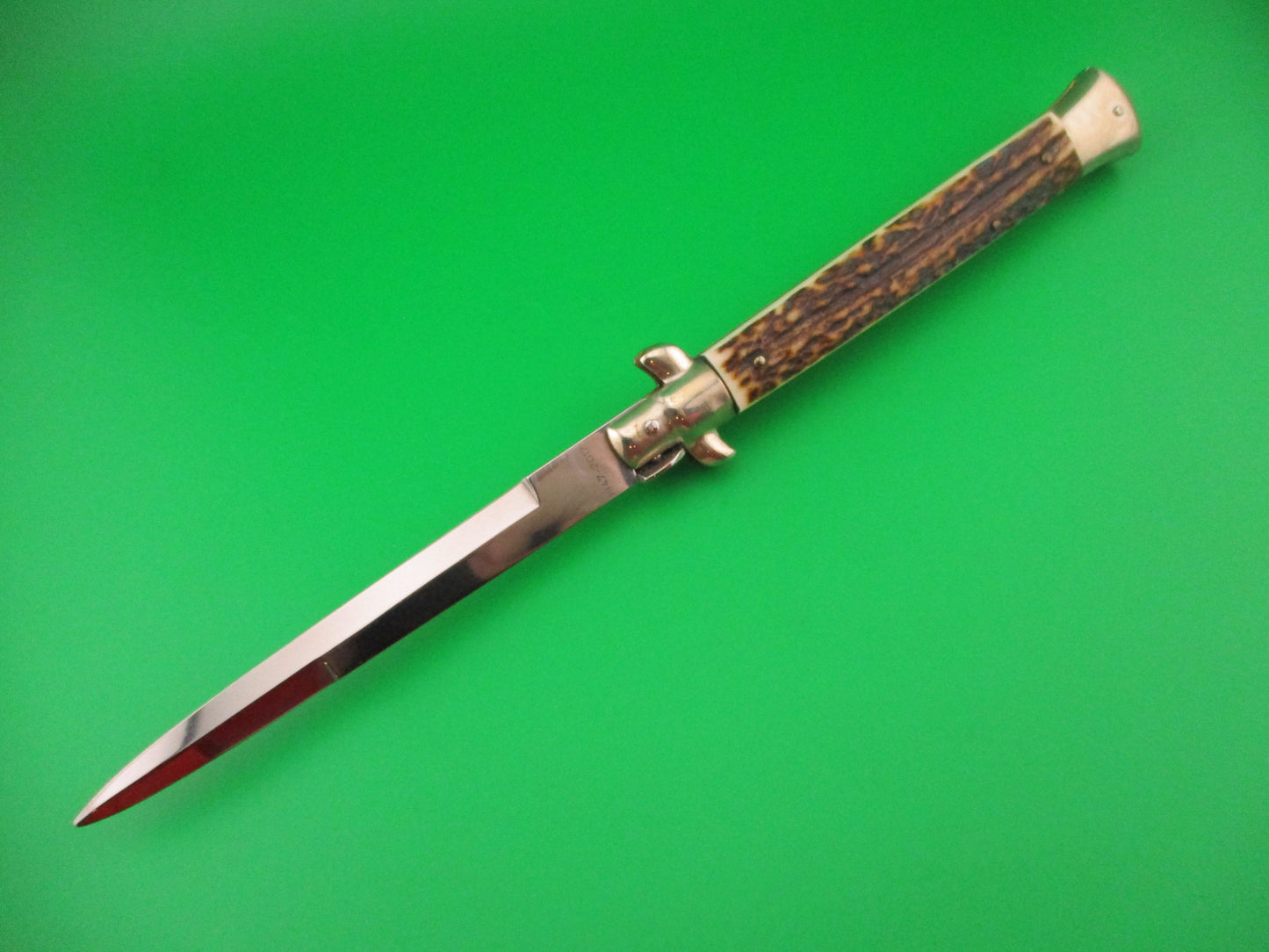 AGA CAMPOLIN MANIAGO ITALY 2017 28cm Italian Picklock stag automatic knife