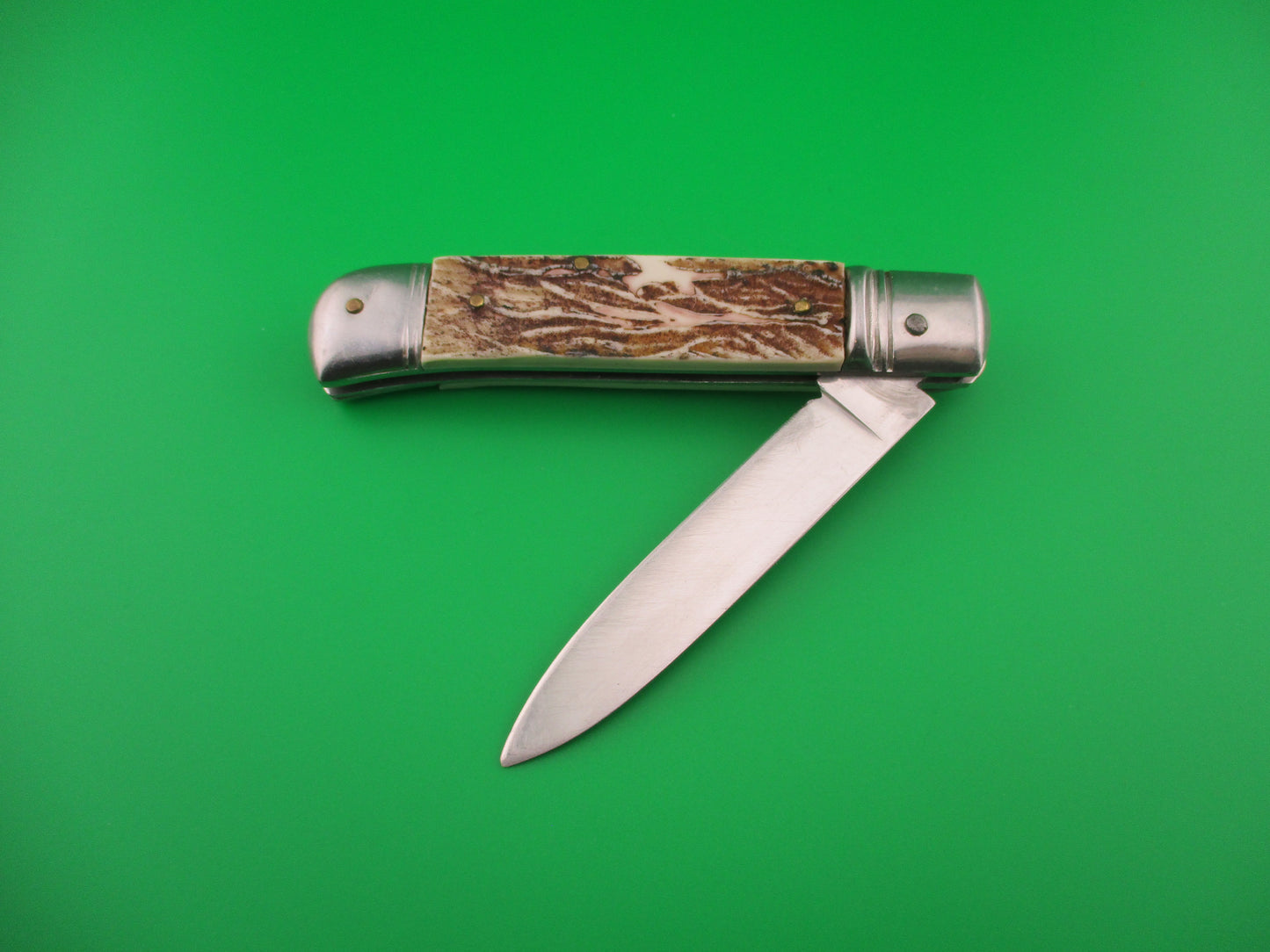 Rostfrei 20cm Italian Faux Stag lever vintage automatic knife