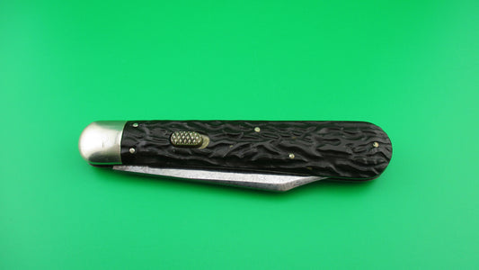 z CHALLENGE CUT CO FLYLOCK Antique Hunter Black Switchblade knife