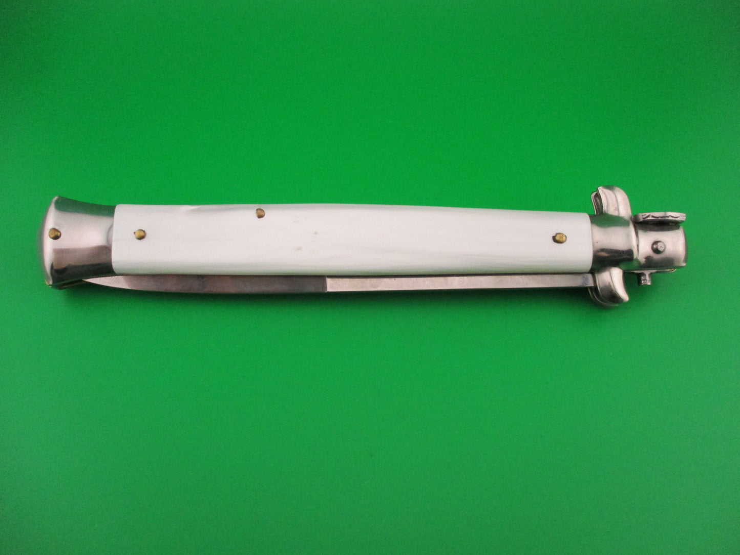 MADE IN ITALY 33cm Italian Stiletto Swivel bolster Pearlex automatic knife