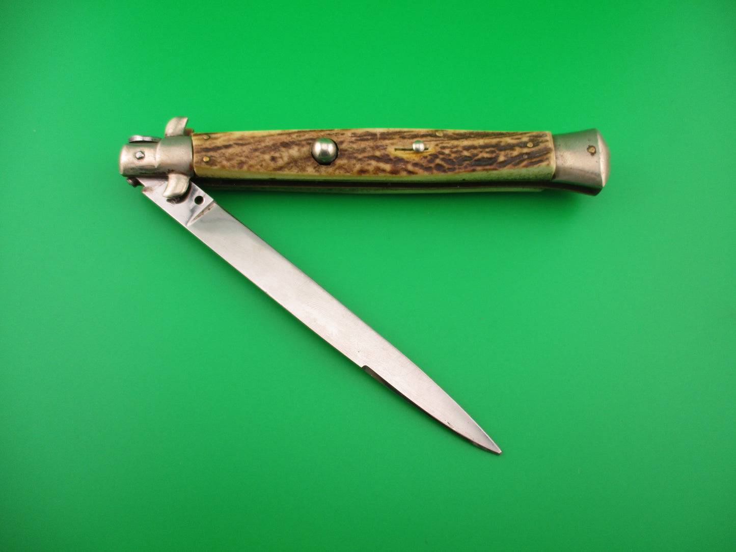 Rostfrei (slant) 33cm Italian Transitional Pearlex Stiletto Vintage automatic knife