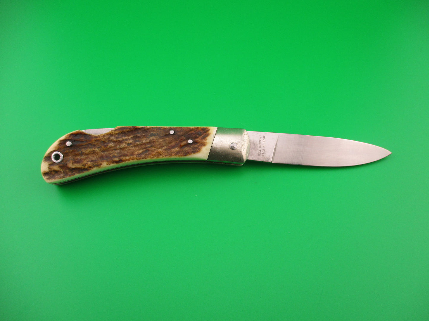 AKC MADE IN ITALY STAINLESS STEEL 18cm Italian Stag Speed Hunter First Run automatic knife