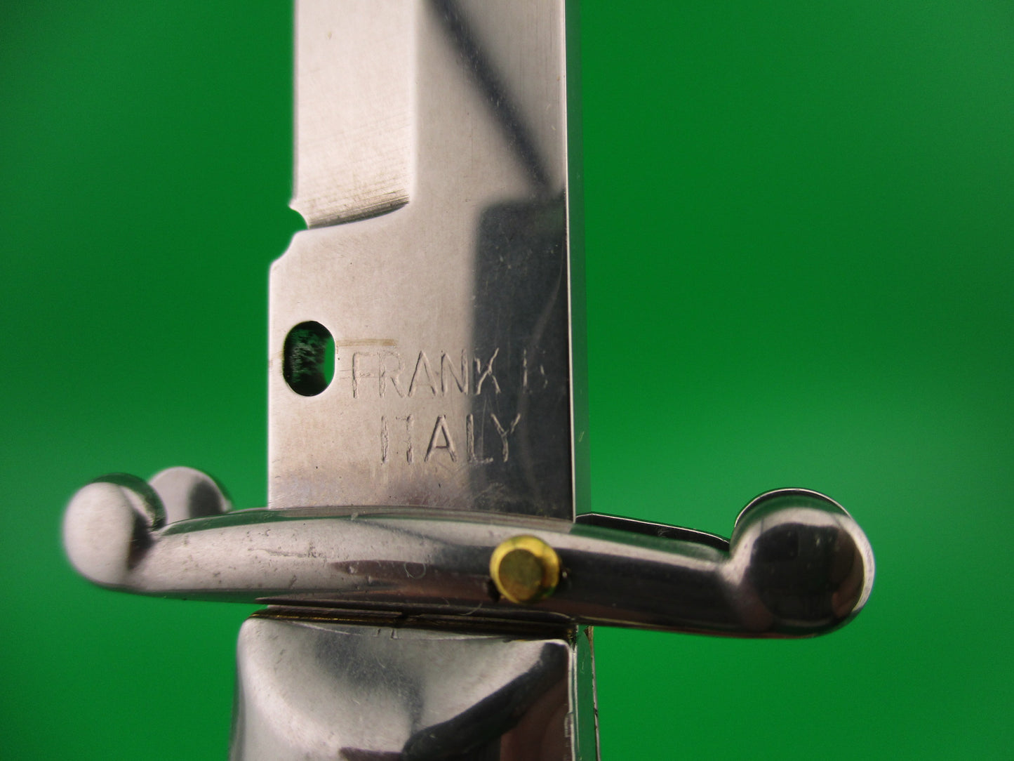 FRANK B ITALY 28cm Italian Swing Guard Ivory Camel bone automatic knife