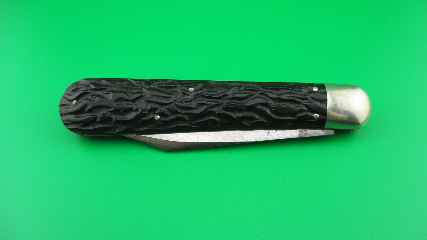 z CHALLENGE CUT CO FLYLOCK Antique Hunter Black Switchblade knife