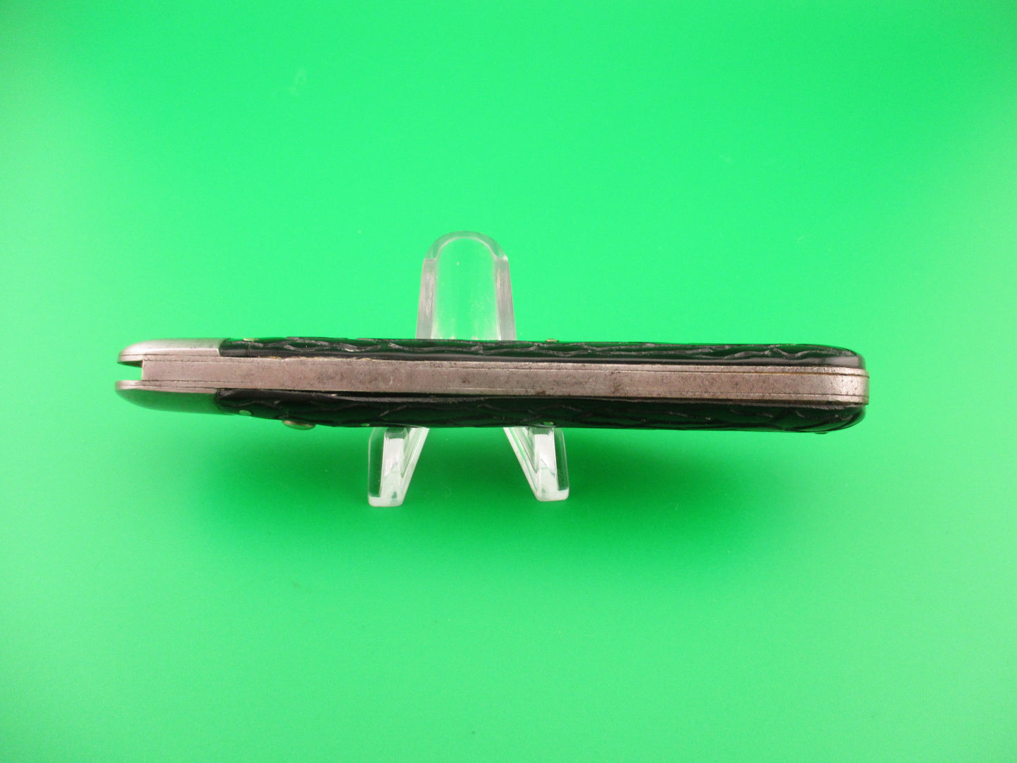 PRESTO Hunter Black Wormgroove scales Vintage Schrade automatic knife