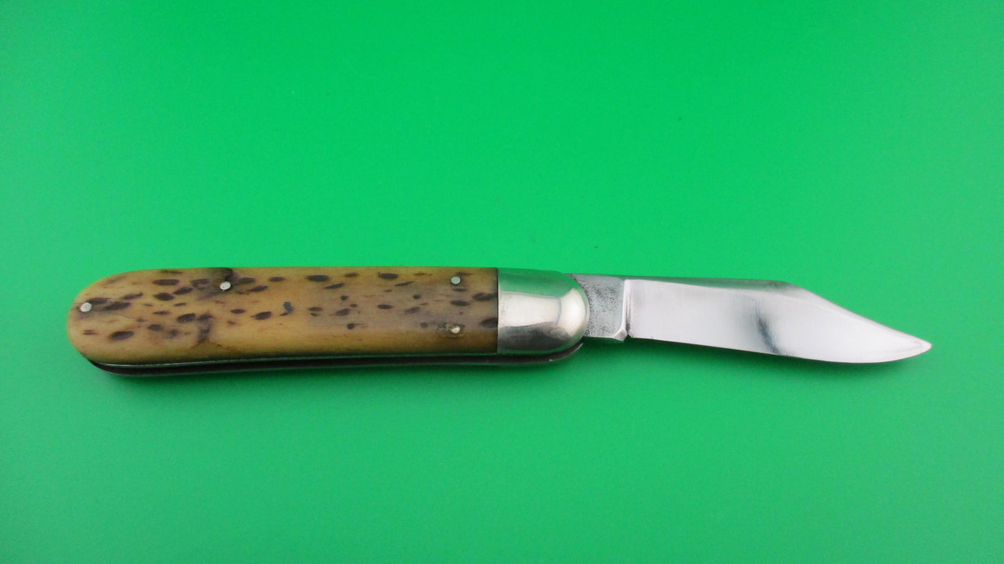z Press Button Knife Co Business Clip blade picked bone switchblade knife