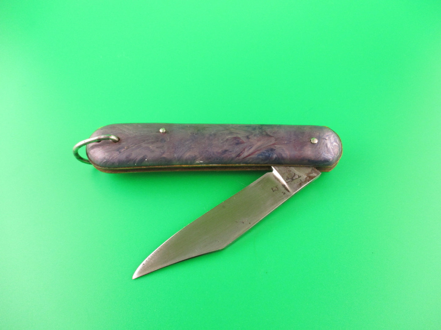 Edgemaster Fatjack Purple swirl vintage 1950 switchblade knife