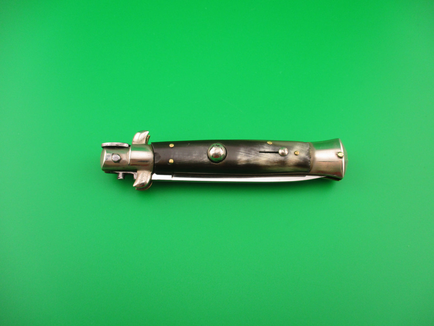 INOX (in diamond) 20cm Italian Transitional swivel bolster vintage automatic knife
