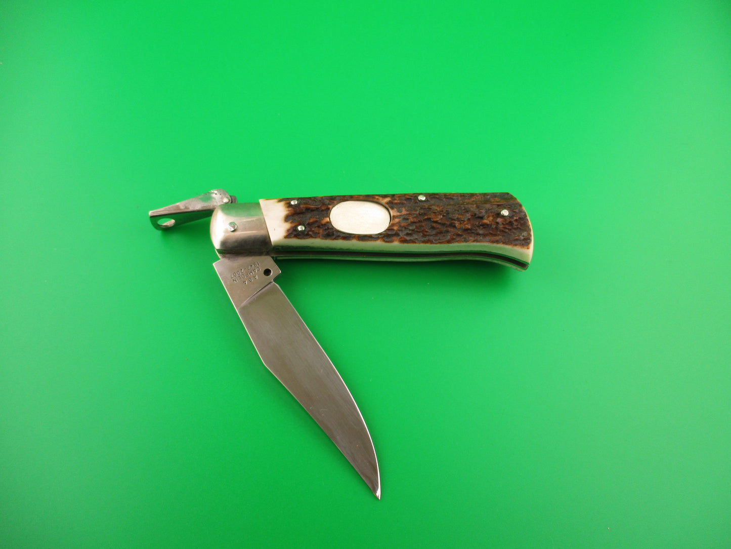 z AGA CAMPOLIN 1947-2007 20cm Italian Stag Camper Oval button fulcrum release automatic