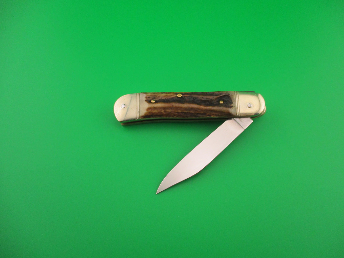 Hubertus Liliput 8cm German Lever Stag vintage automatic knife