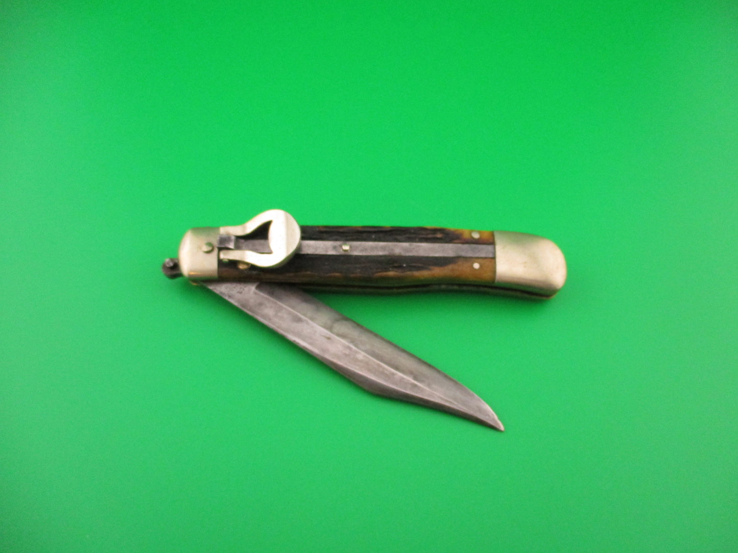 UNION CUT CO OLEAN NY USA Antique Teardrop Lever automatic knife