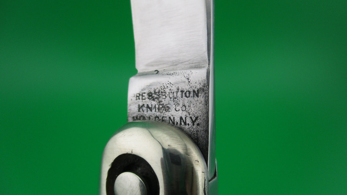 z Press Button Knife Co Business Clip blade picked bone switchblade knife