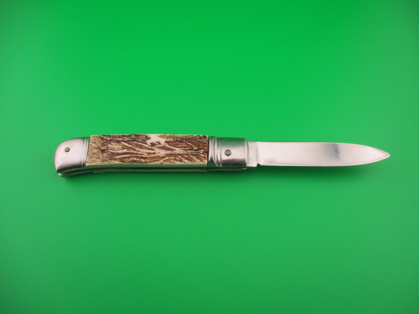 Rostfrei 20cm Italian Faux Stag lever vintage automatic knife