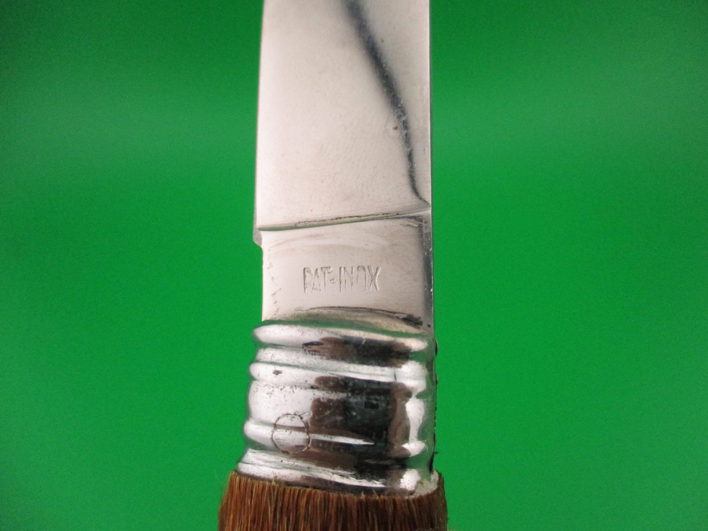PAT INOX 19cm Italian Hoof Knife vintage automatic w hair