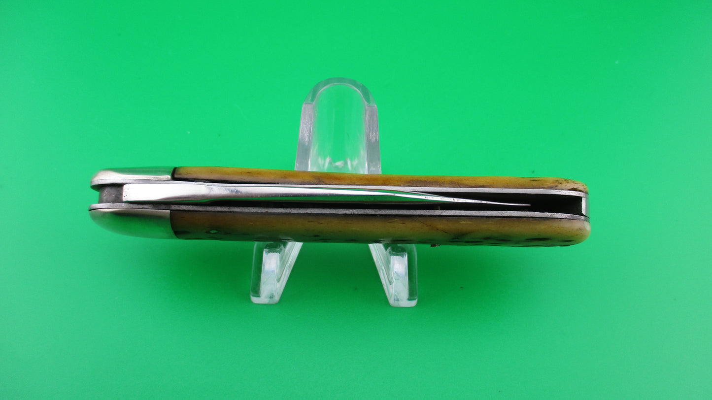 z Press Button Knife Co Business Clip blade picked bone switchblade knife