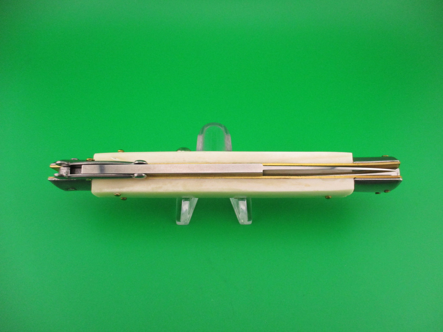FRANK B ITALY 28cm Italian Swing Guard Ivory Camel bone automatic knife