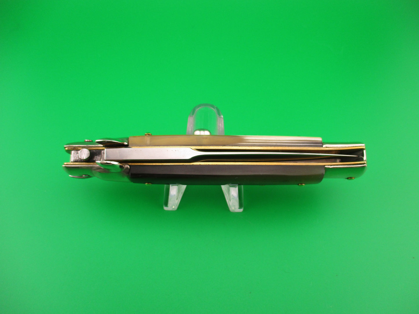 Walt's Latama ITALY (cat stamp) 23cm Italian stiletto Brazilian horn automatic knife