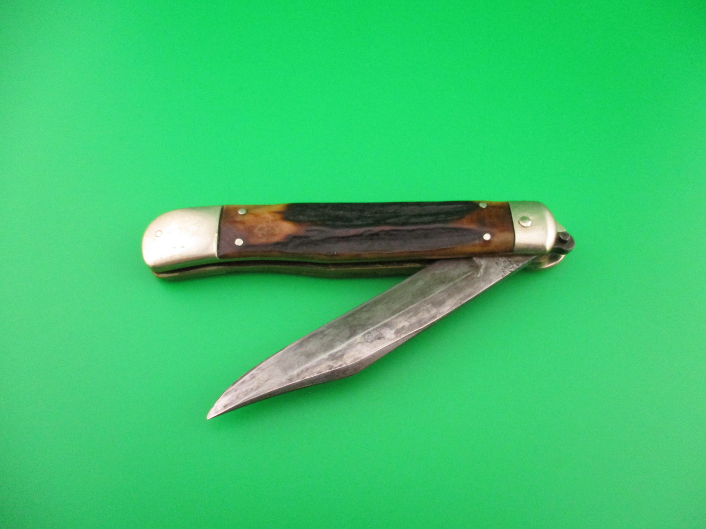 UNION CUT CO OLEAN NY USA Antique Teardrop Lever automatic knife