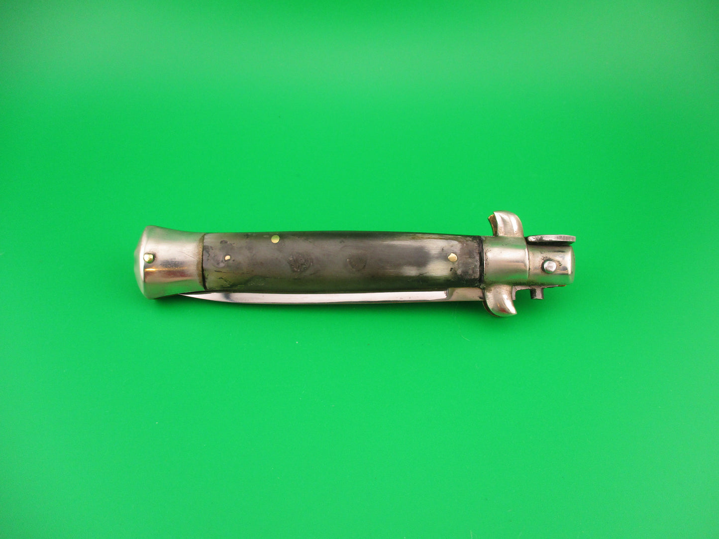 INOX (in diamond) 20cm Italian Transitional swivel bolster vintage automatic knife