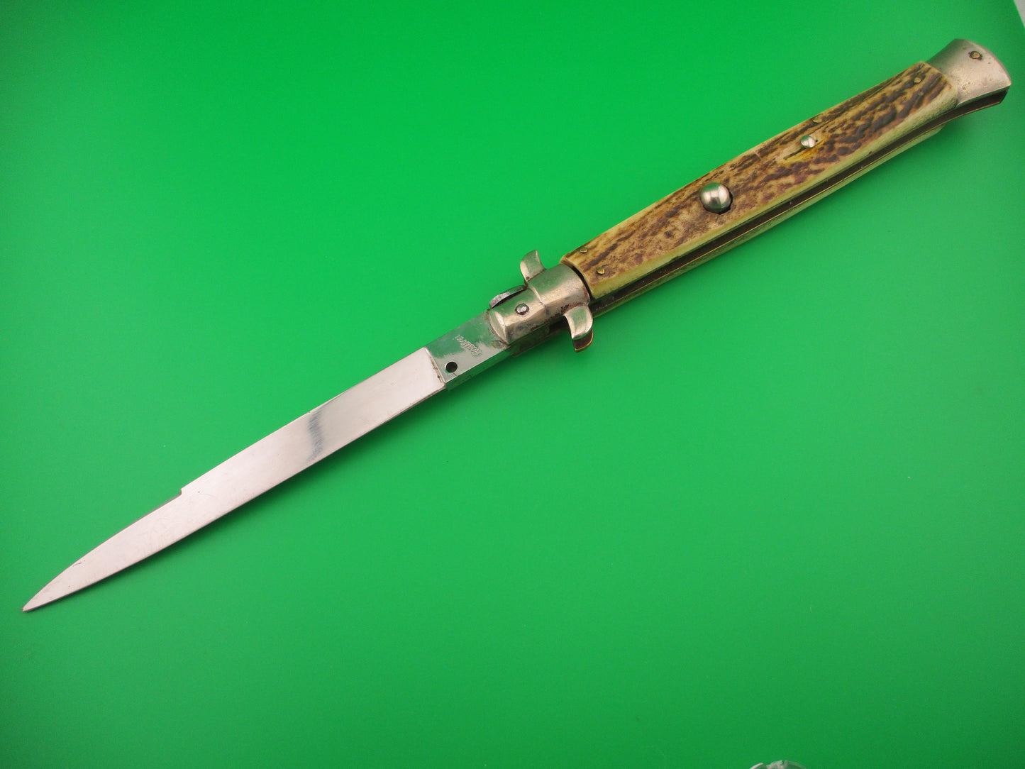 Rostfrei (slant) 33cm Italian Transitional Pearlex Stiletto Vintage automatic knife