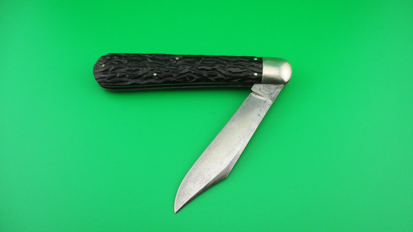 z CHALLENGE CUT CO FLYLOCK Antique Hunter Black Switchblade knife