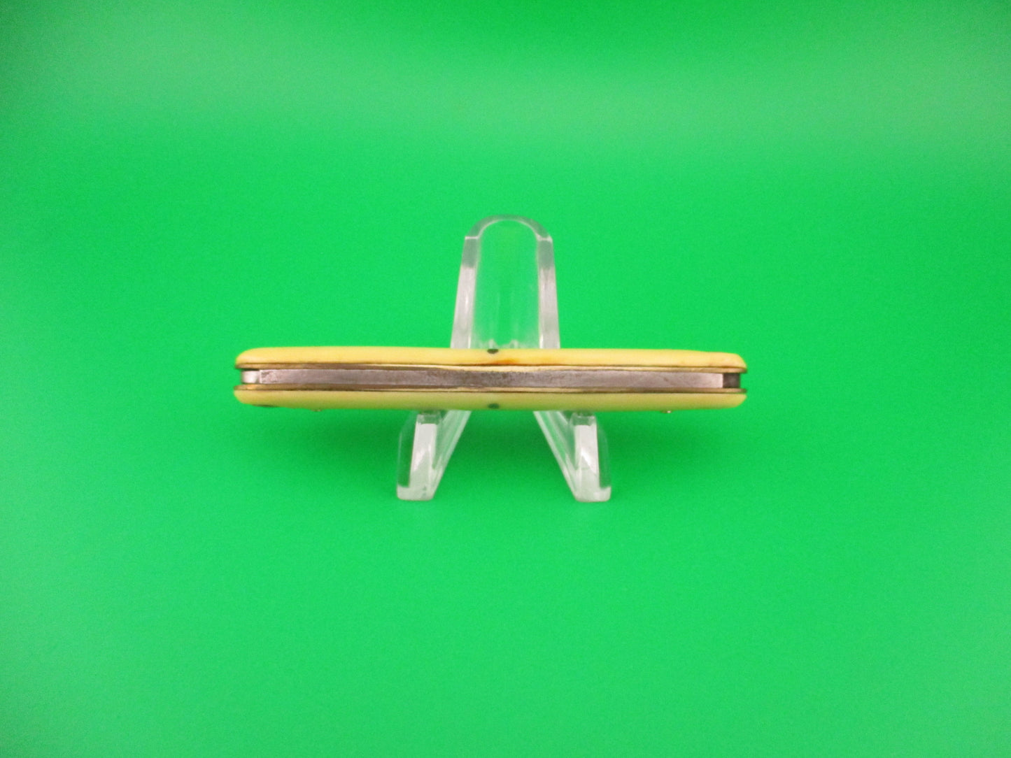 PRESS BUTTON KNIFE CO WALDEN, NY Medium double Ivory Cell switchblade knife