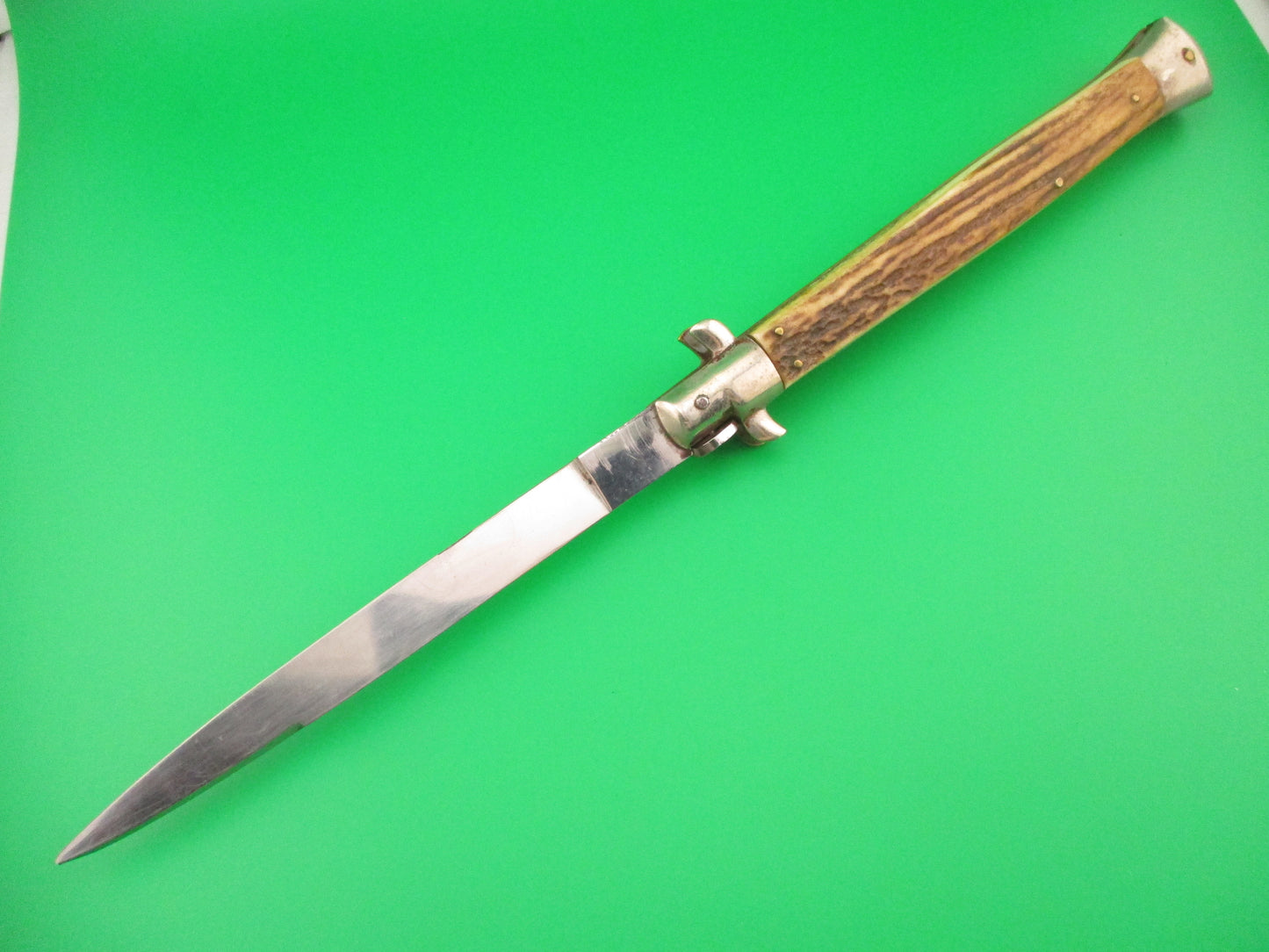 Rostfrei (slant) 33cm Italian Transitional Pearlex Stiletto Vintage automatic knife