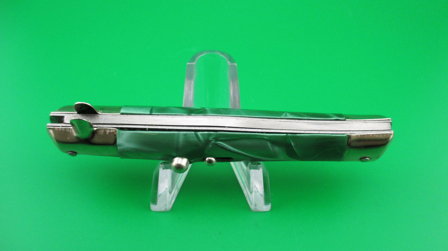 INOX 18cm Italian Tourist knife Green pearl BoBc automatic card knife
