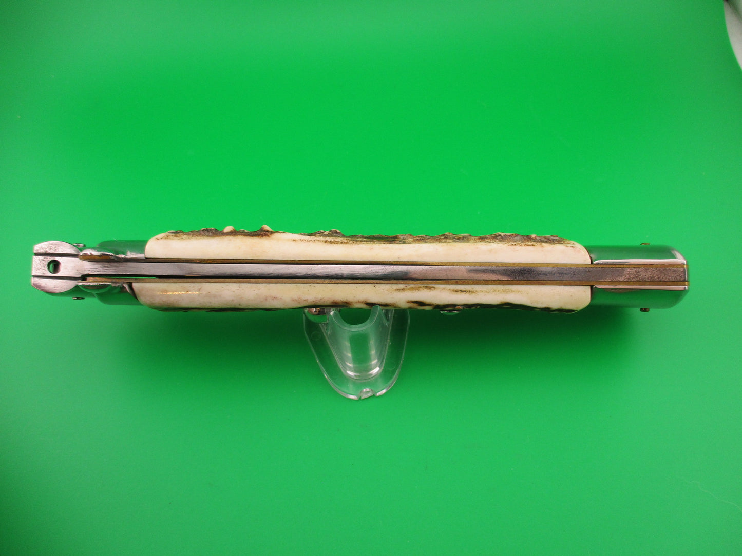 ROSTFREI ITALY 38cm Italian Transitional Stag swivel bolster vintage automatic knife