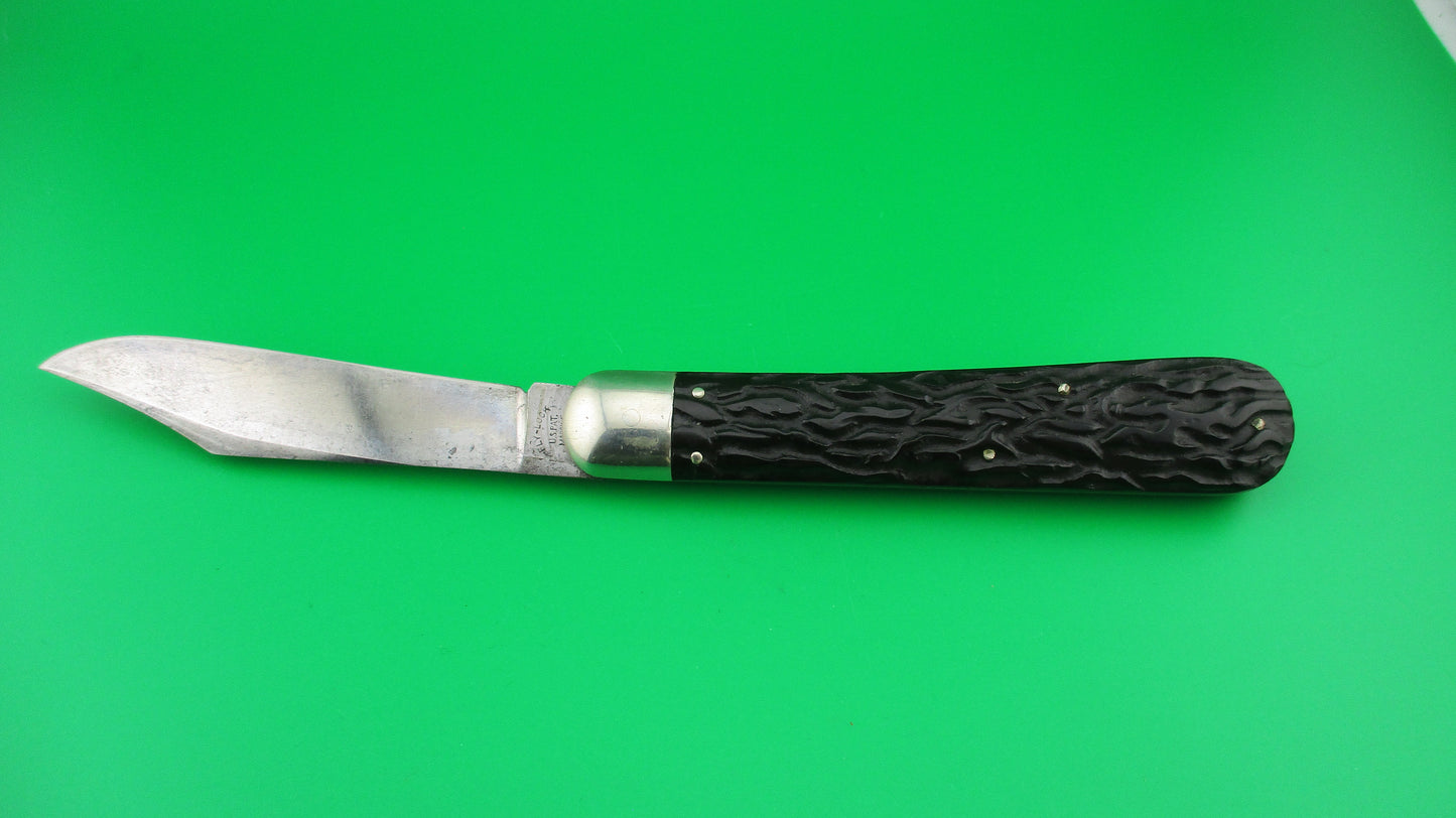 z CHALLENGE CUT CO FLYLOCK Antique Hunter Black Switchblade knife