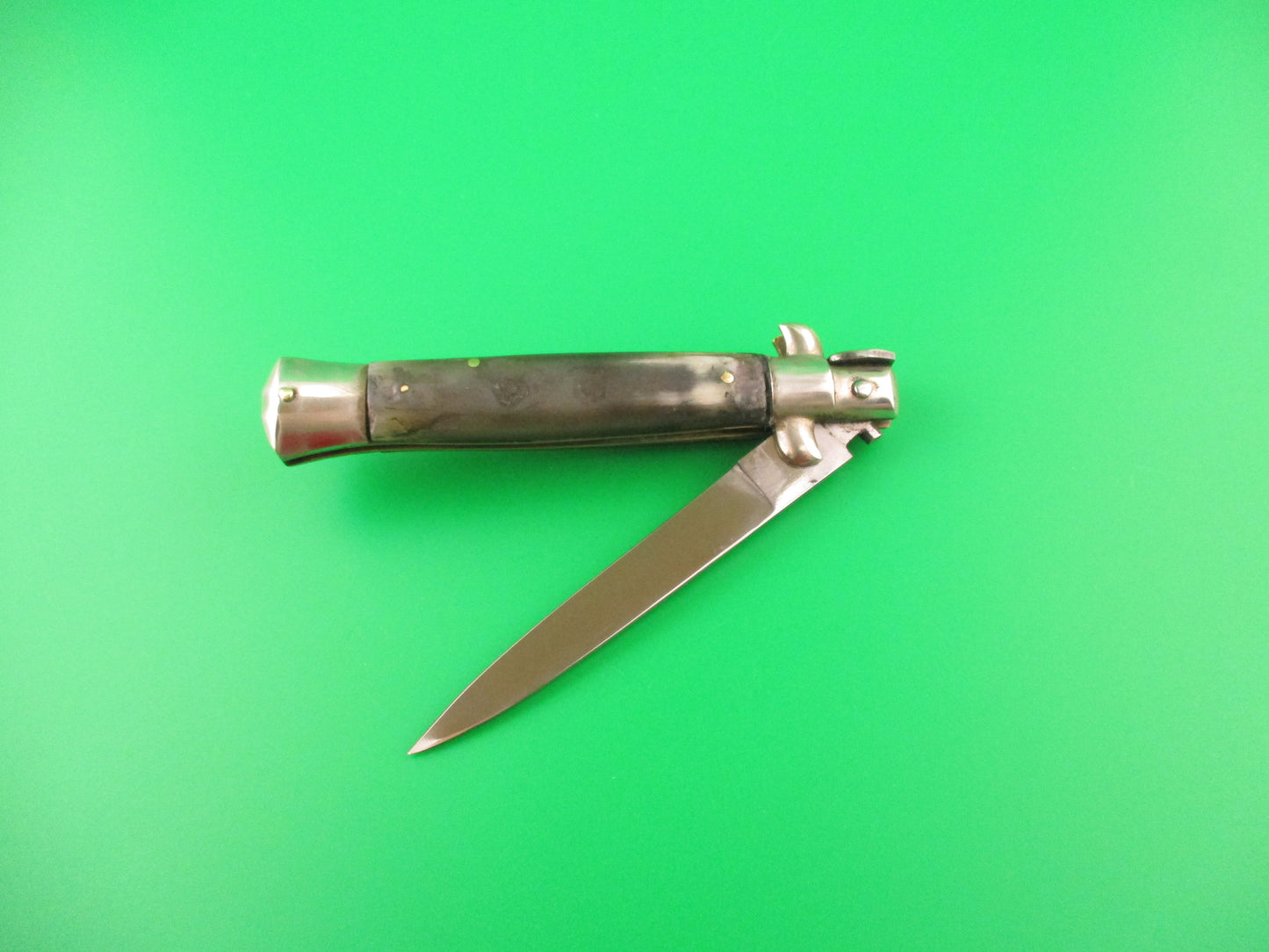 INOX (in diamond) 20cm Italian Transitional swivel bolster vintage automatic knife