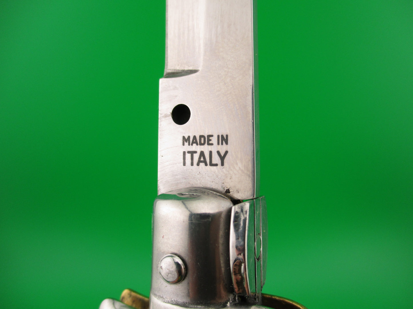 MADE IN ITALY 33cm Italian Stiletto Swivel bolster Pearlex automatic knife